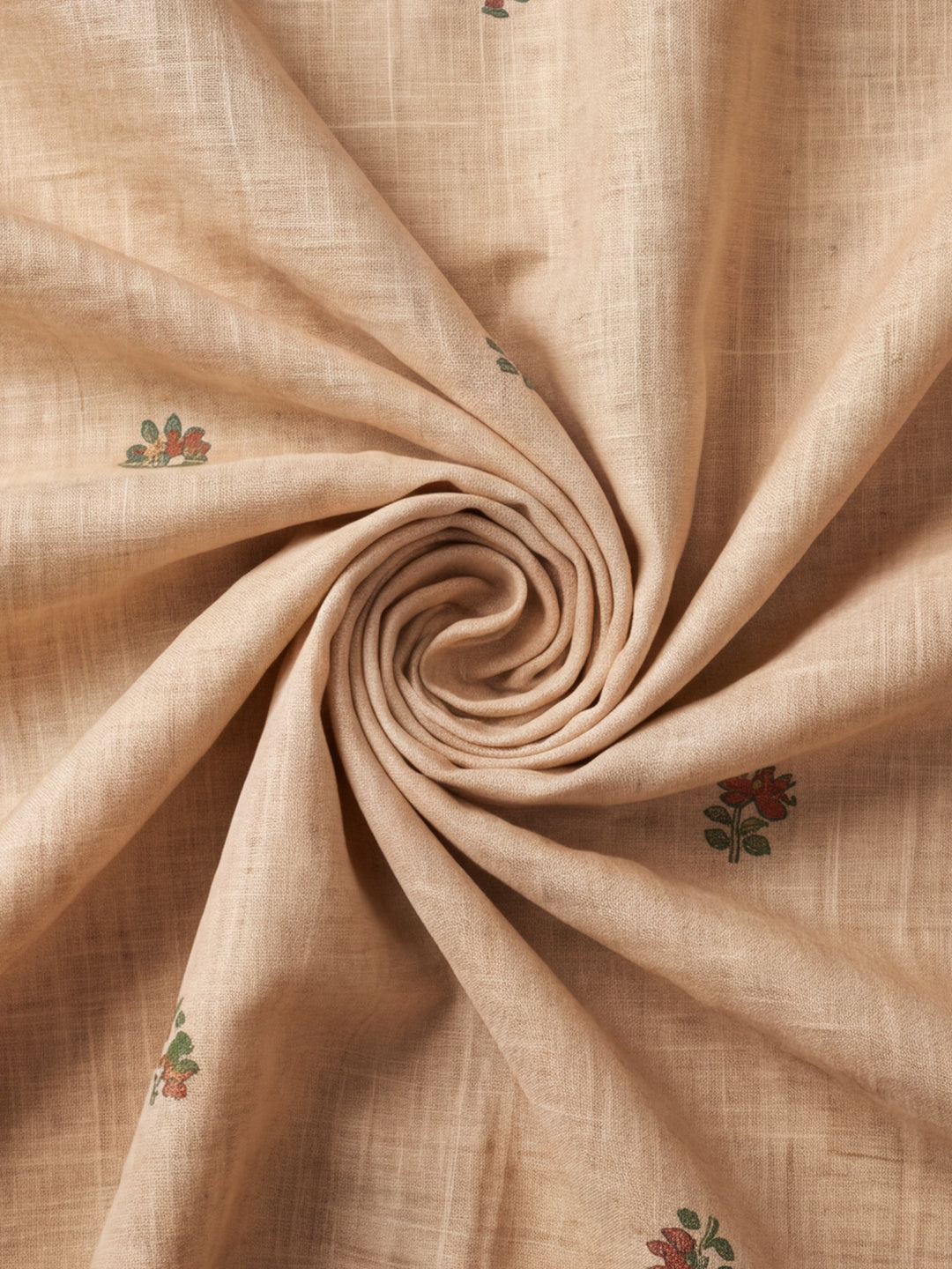 Jaipur Kurti Women Beige Digital Printed Saree With Tasselled Border