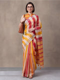 Jaipur Kurti Women Multi Digital Printed Saree With Tasselled Border