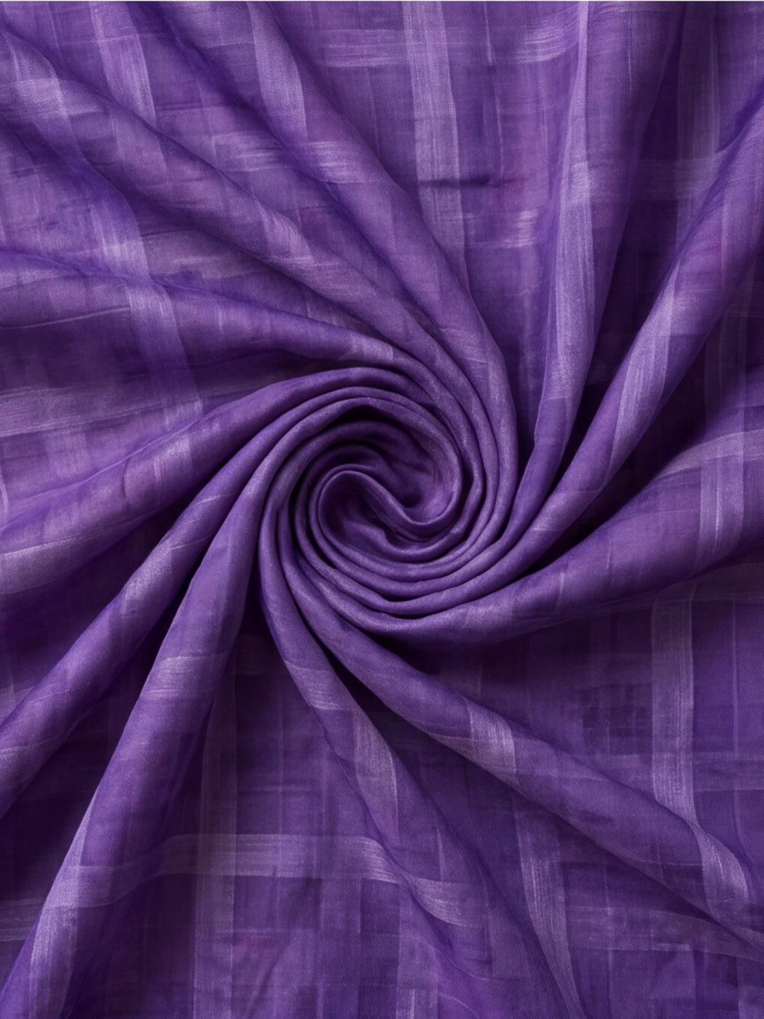 Jaipur Kurti Women Purple Digital Printed Saree With Tasselled Border