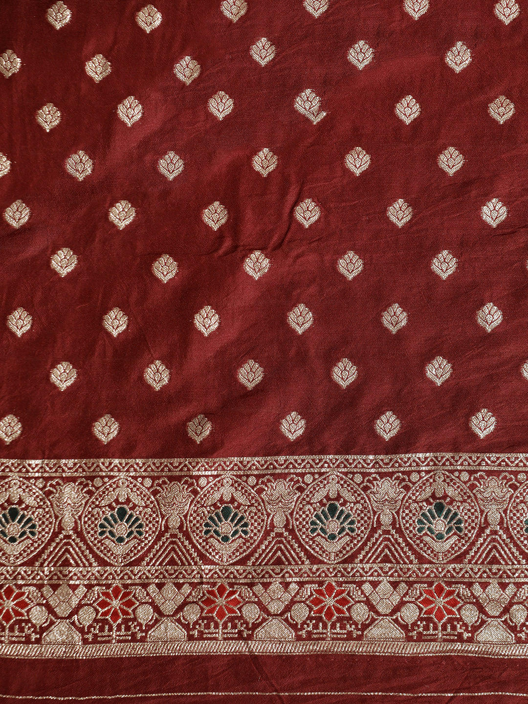 Festive Maroon Zari Woven Heavy Banarasi Saree