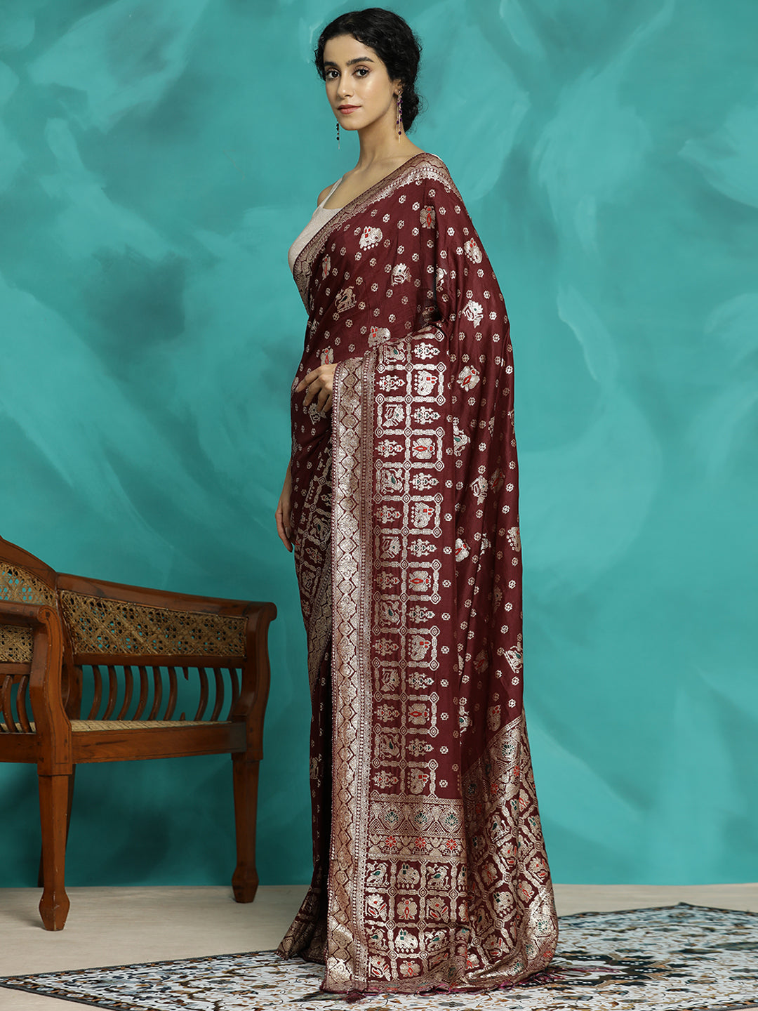 Festive Red Zari Woven Heavy Banarasi Saree