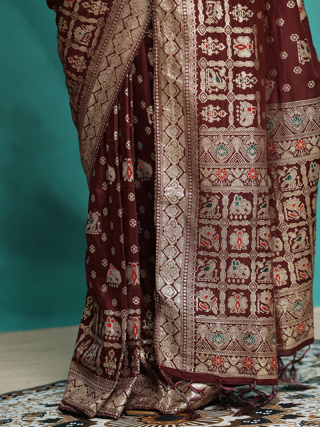 Festive Red Zari Woven Heavy Banarasi Saree