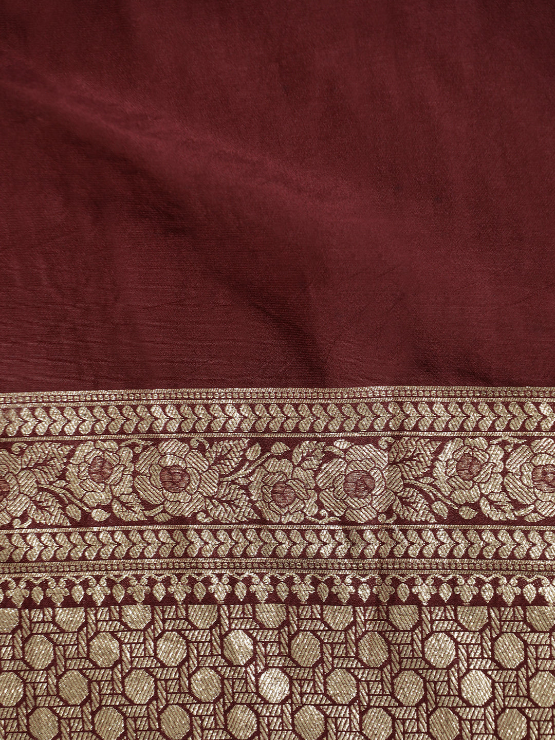 Festive Burgundy Zari Woven Heavy Banarasi Saree