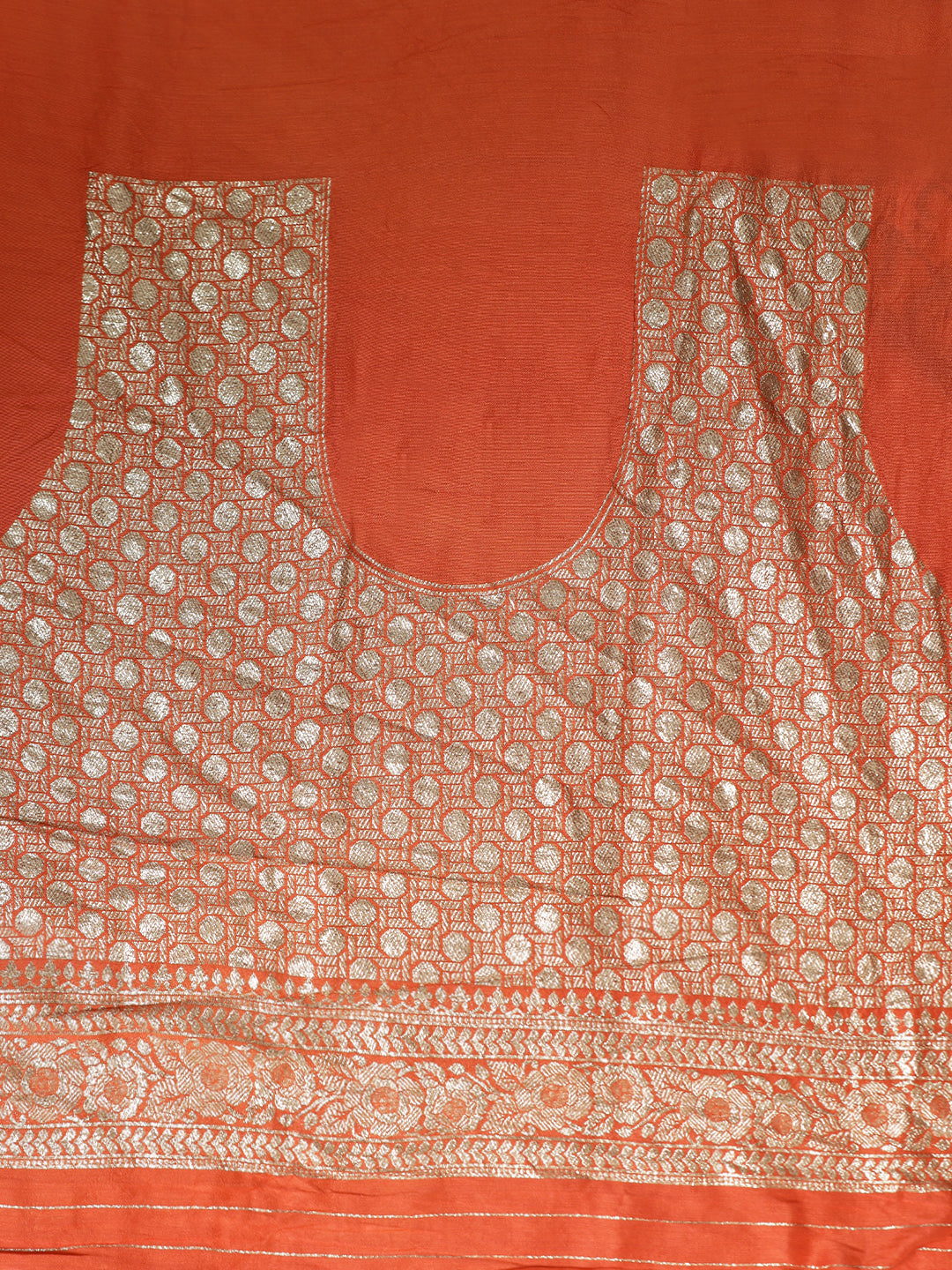 Festive Zari Woven Heavy Banarasi Orange Saree