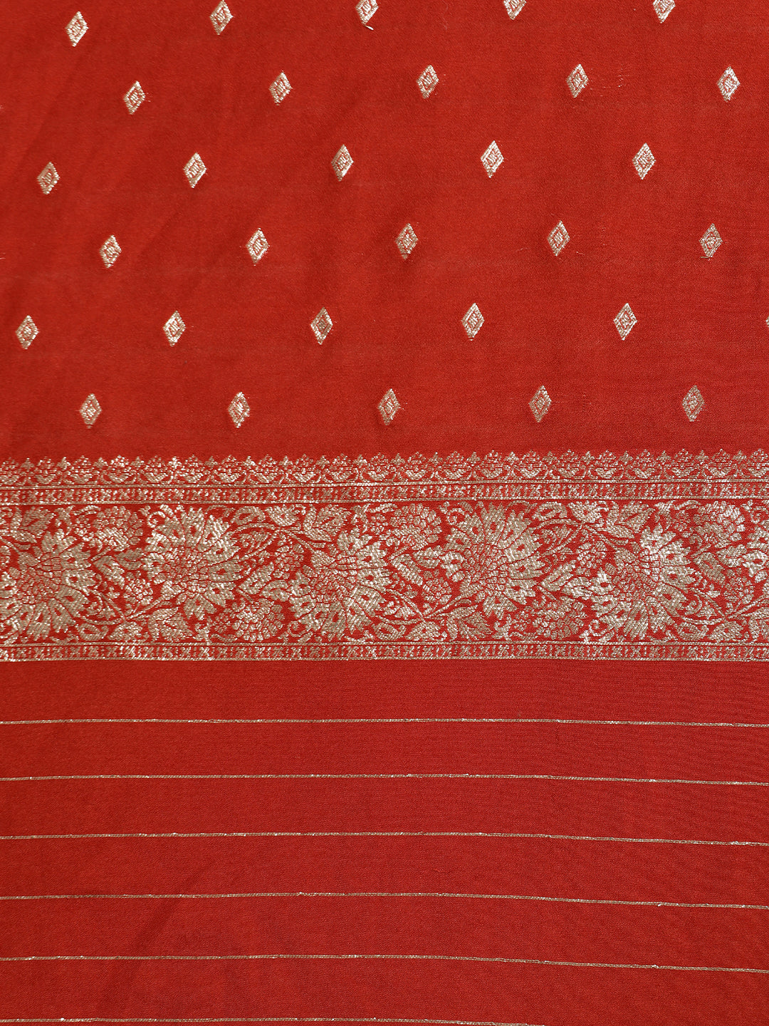 Red Zari Woven Design Heavy Banarasi Saree