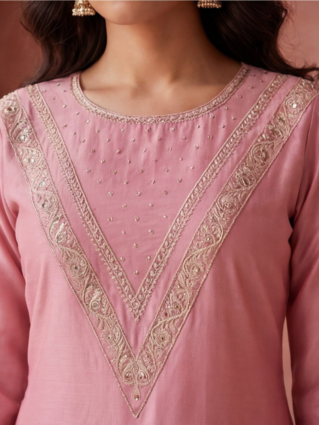 Kurta With Pant & Dupatta Ethnic Kurta Set For Women