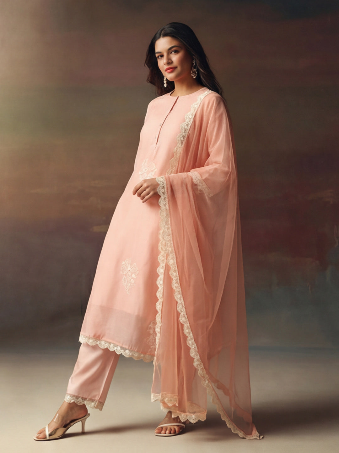 Kurta With Pant & Dupatta Ethnic Kurta Set For Women