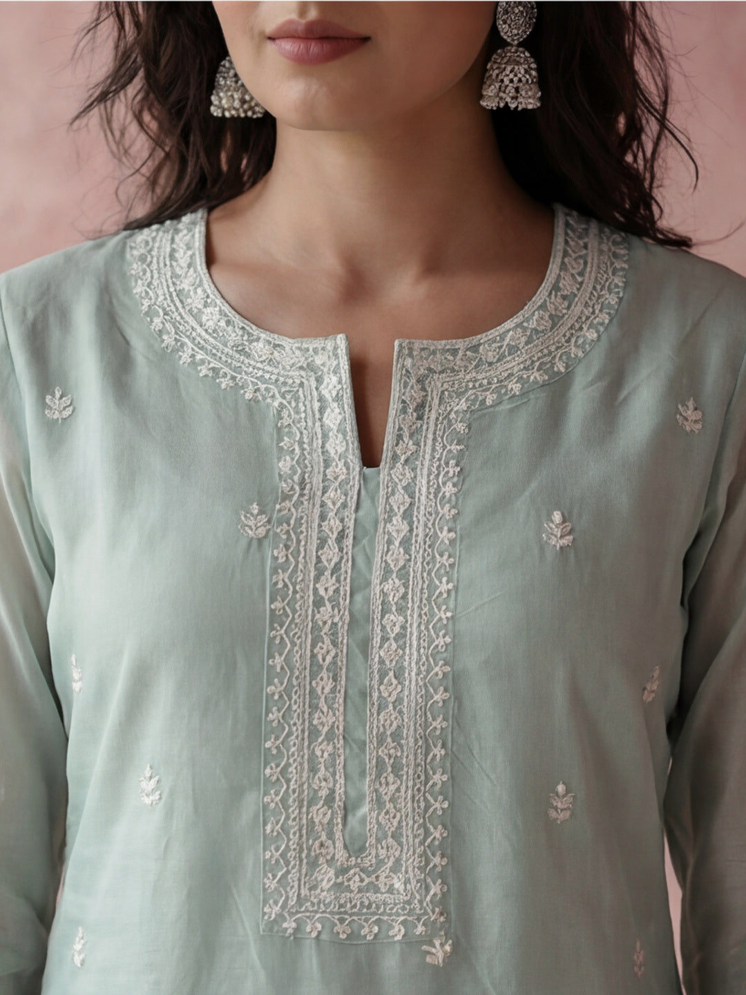 Kurta With Pant & Dupatta Ethnic Kurta Set For Women