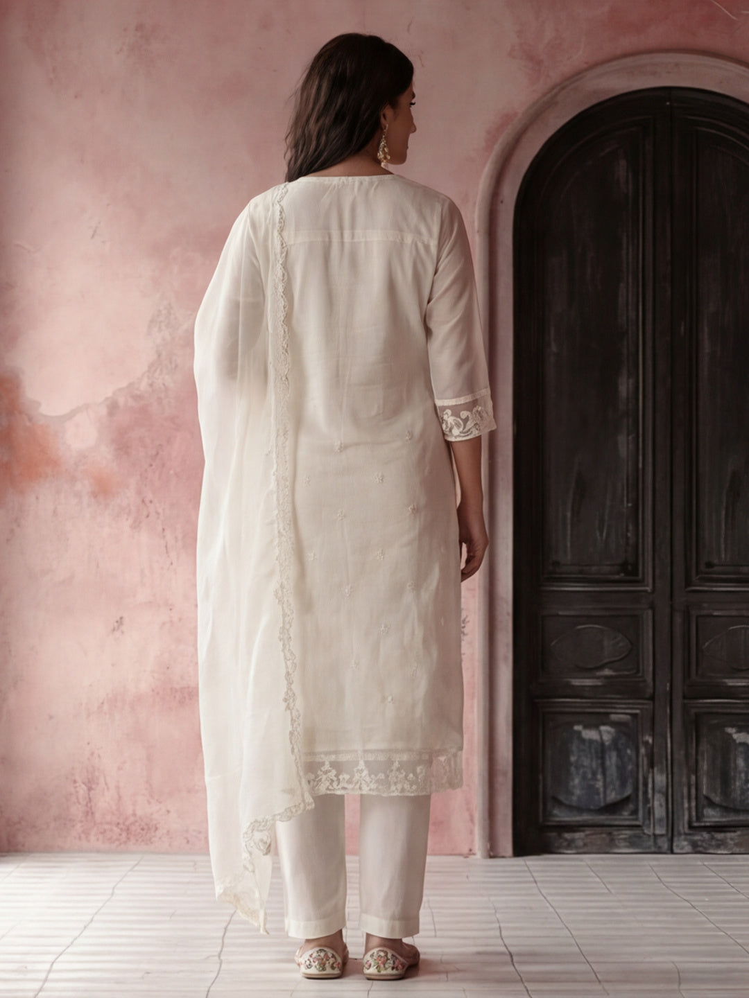 Kurta With Pant & Dupatta Ethnic Kurta Set For Women
