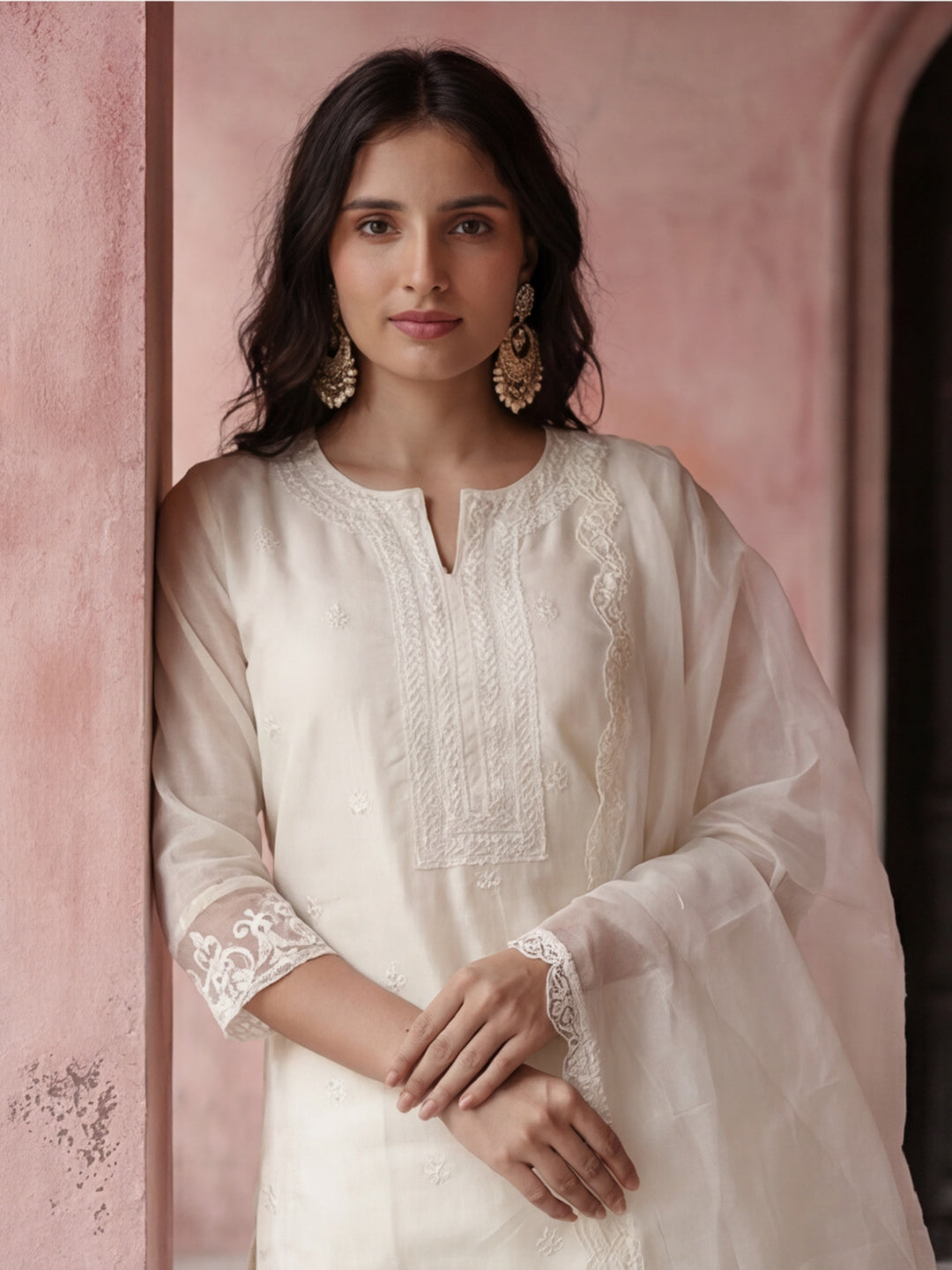 Kurta With Pant & Dupatta Ethnic Kurta Set For Women