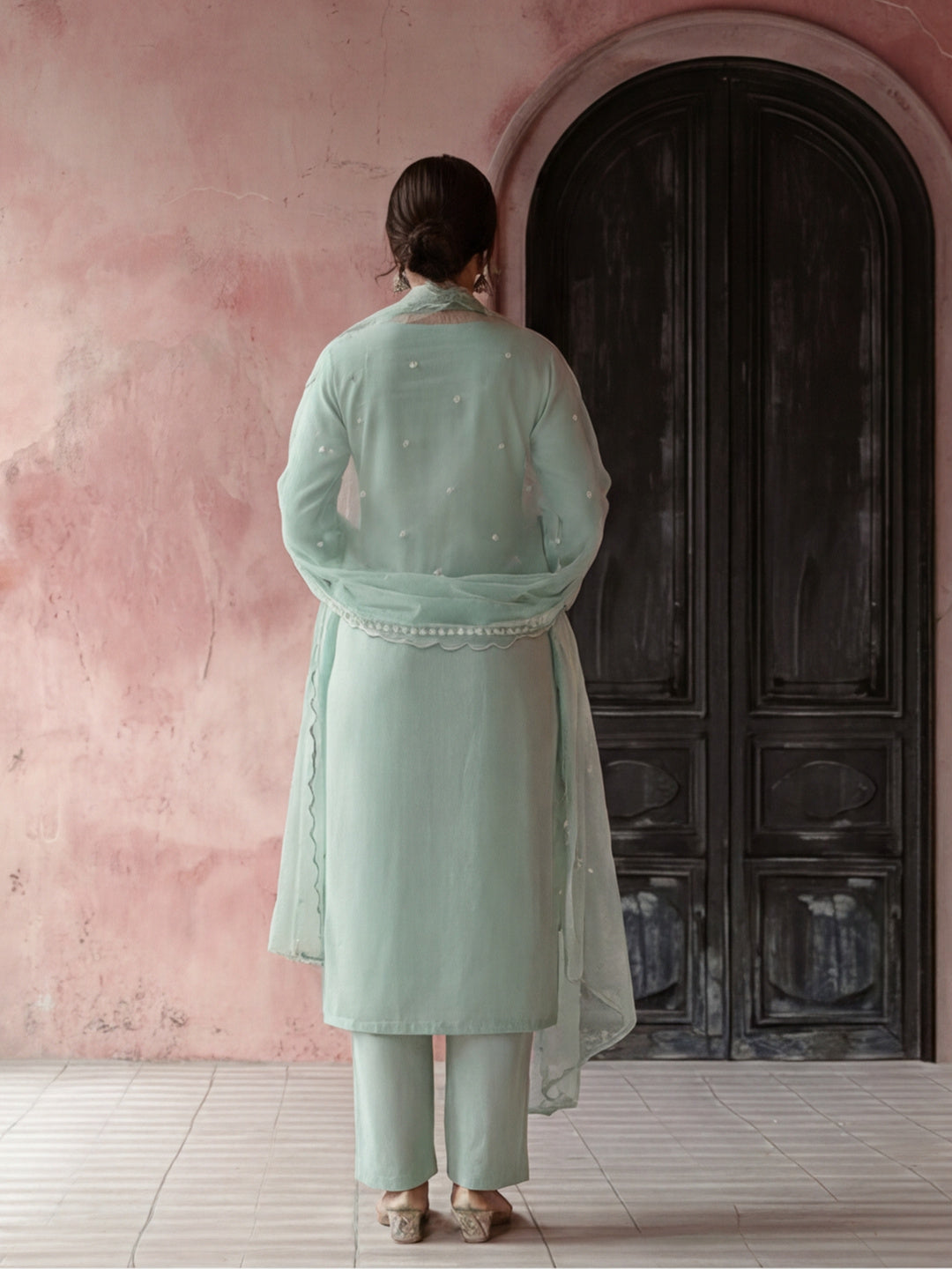 Kurta With Pant & Dupatta Ethnic Kurta Set For Women