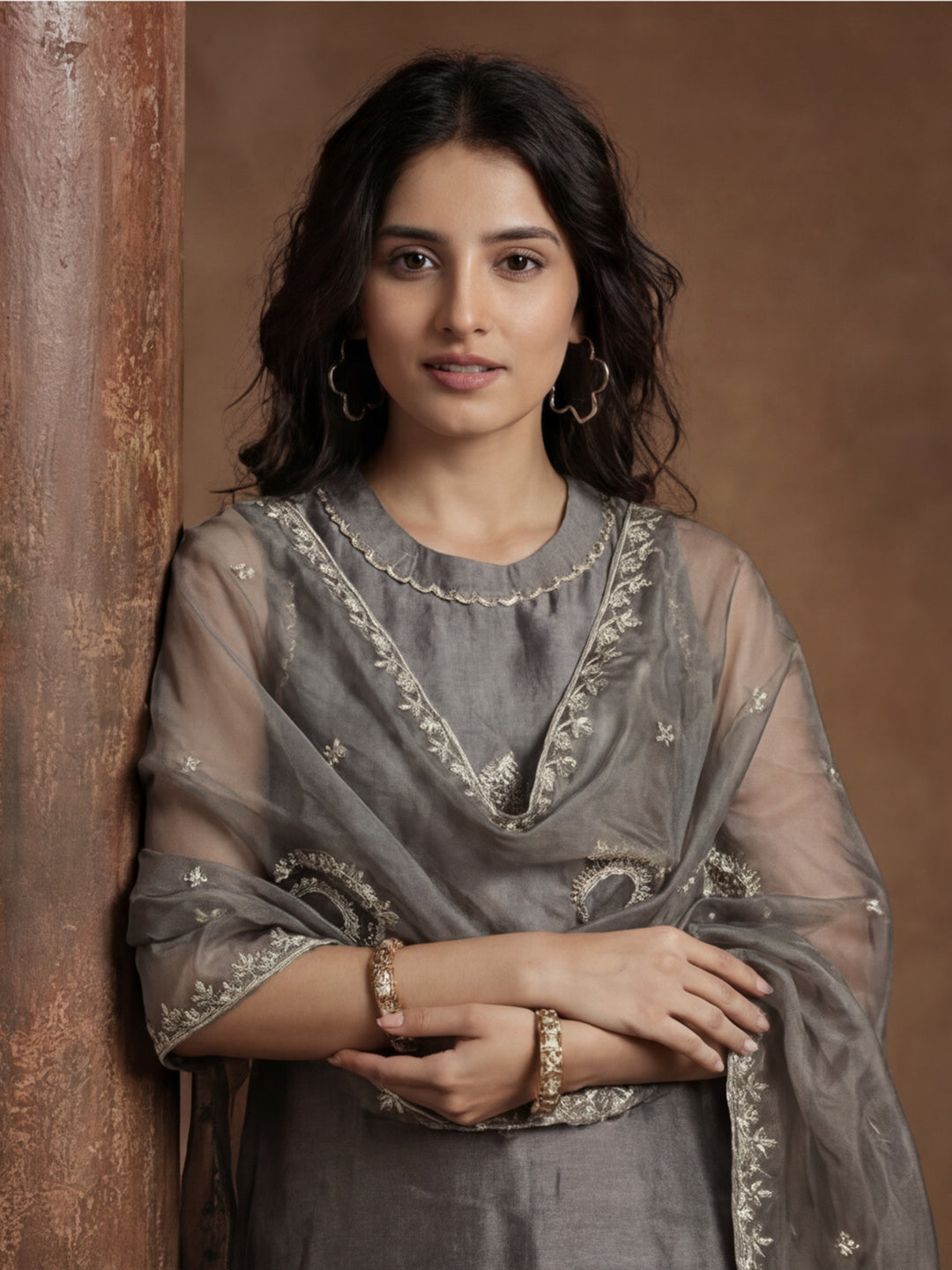 Kurta With Pant & Dupatta Ethnic Kurta Set For Women