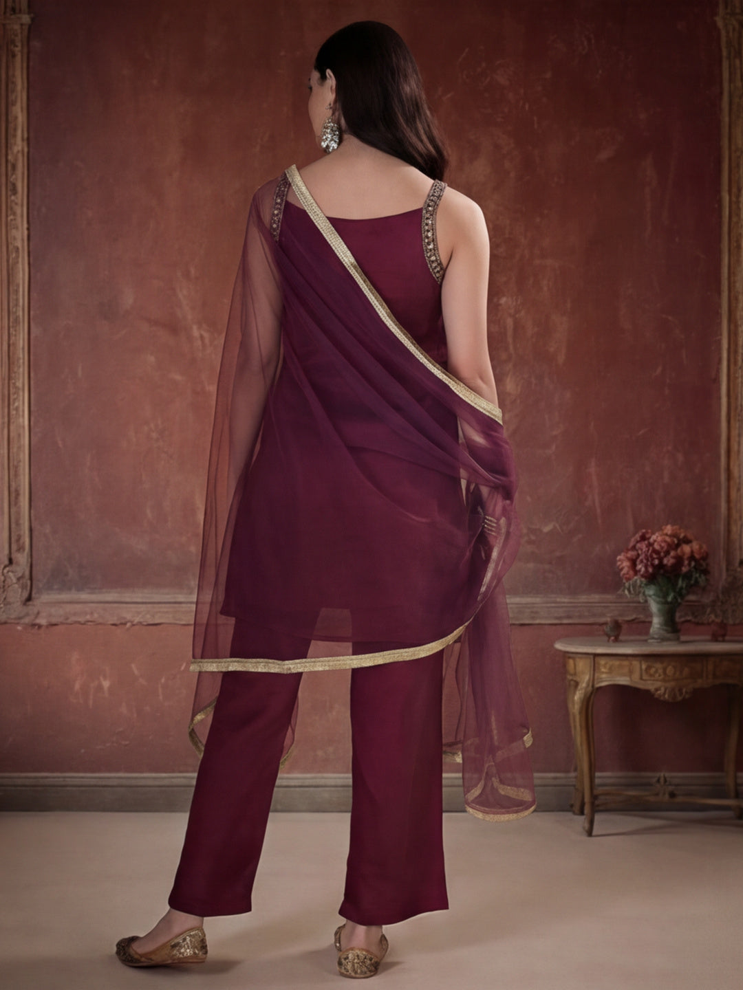 Kurta With Pant & Dupatta Ethnic Kurta Set For Women