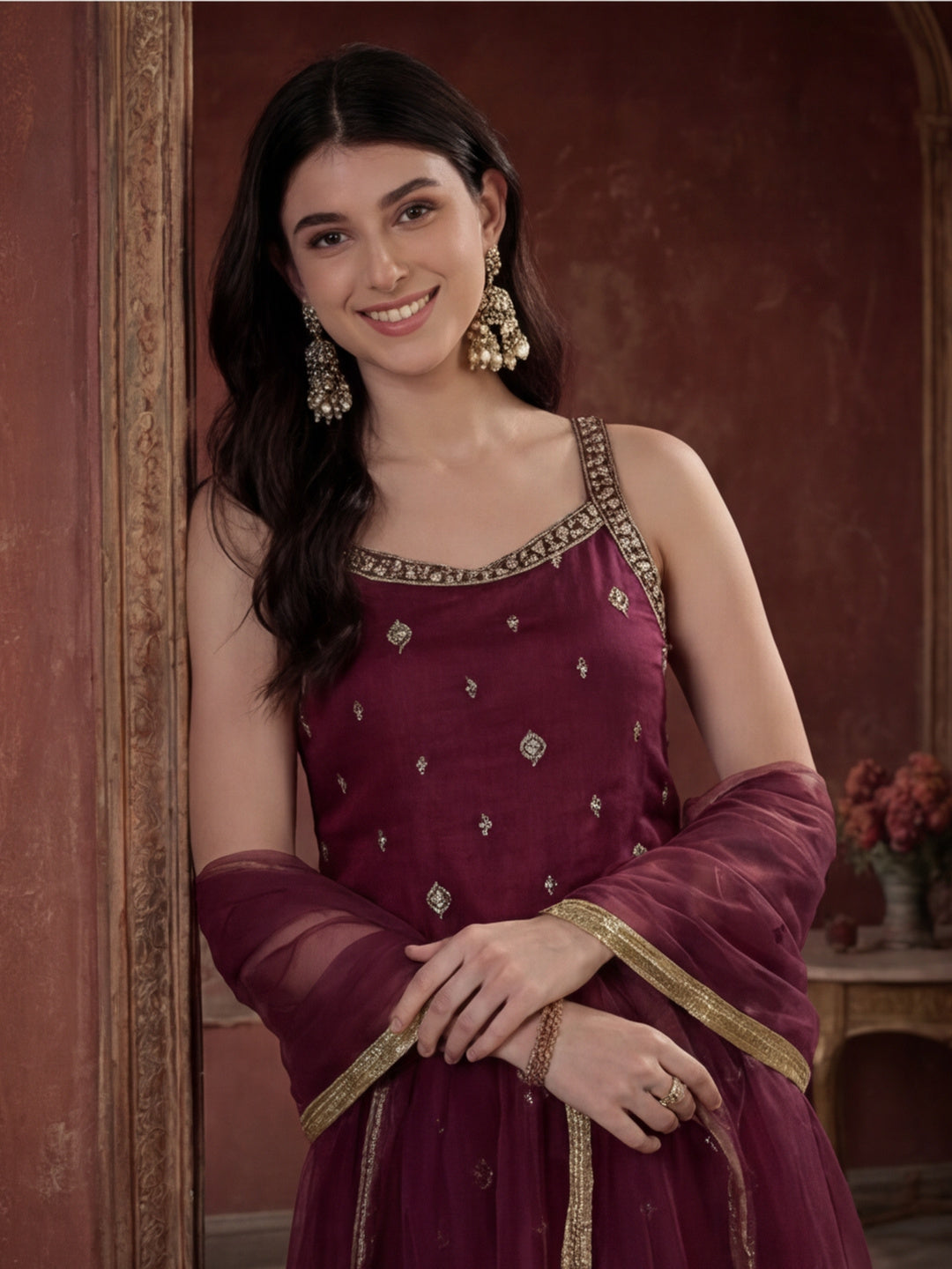 Kurta With Pant & Dupatta Ethnic Kurta Set For Women