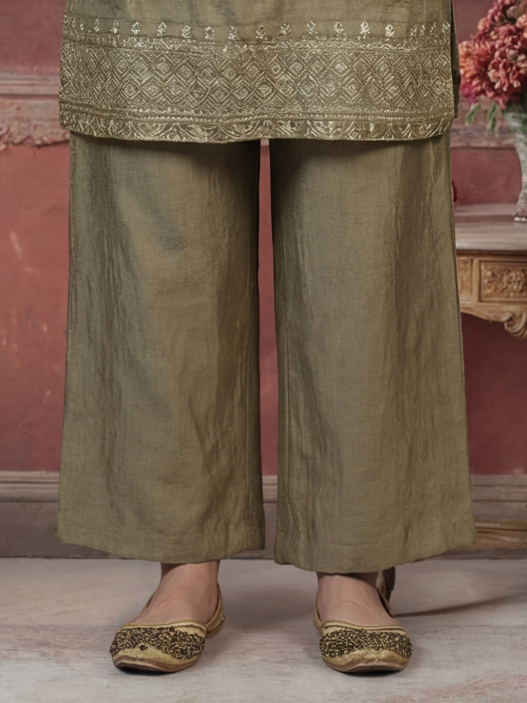 Kurta With Pant & Dupatta Ethnic Kurta Set For Women