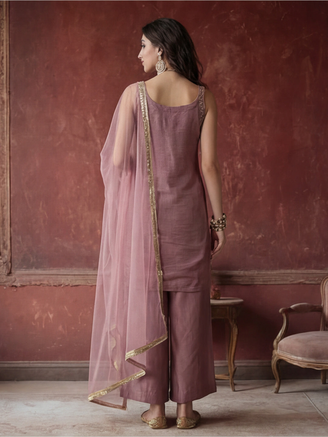 Kurta With Pant & Dupatta Ethnic Kurta Set For Women
