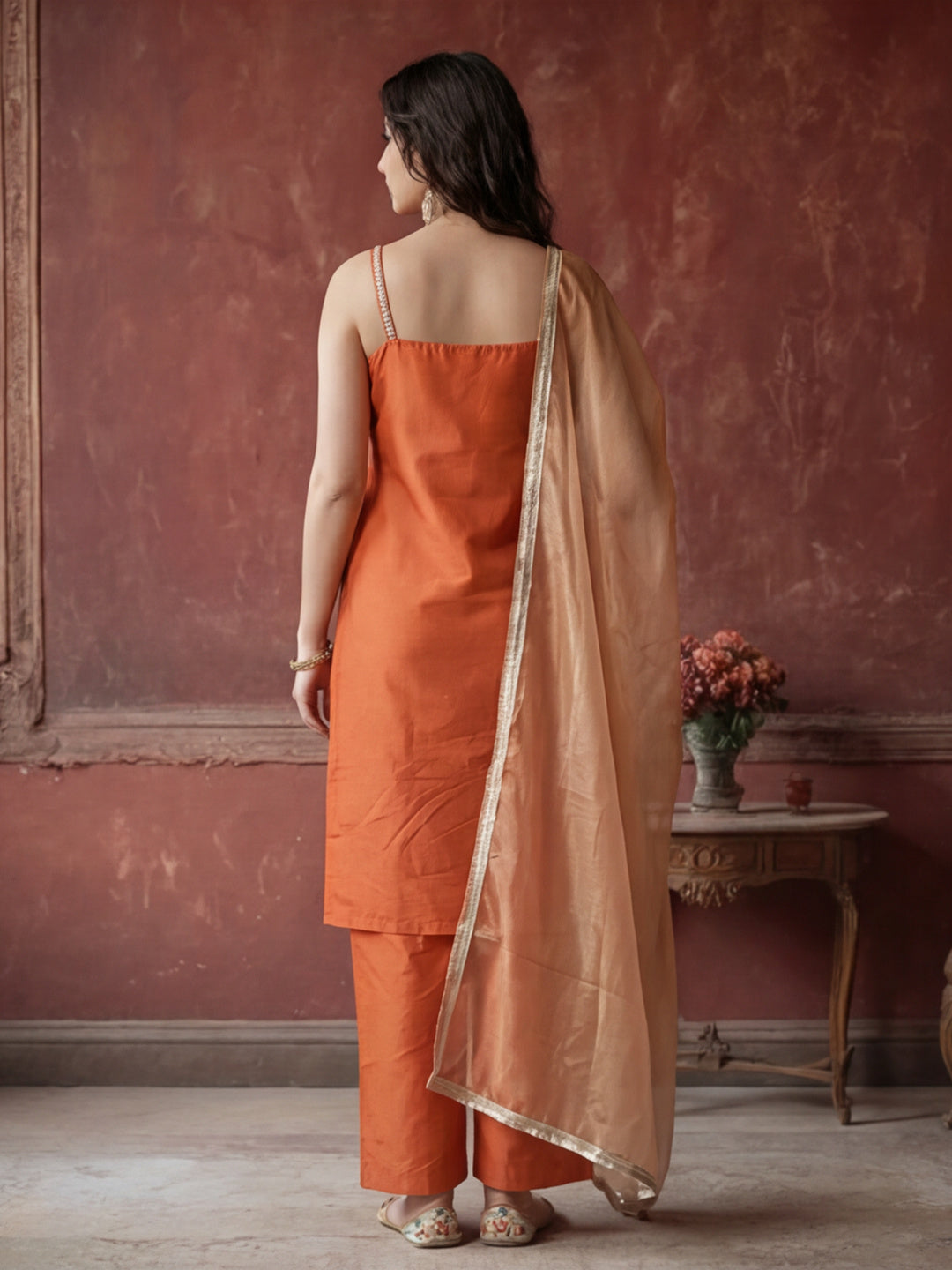 Kurta With Pant & Dupatta Ethnic Kurta Set For Women