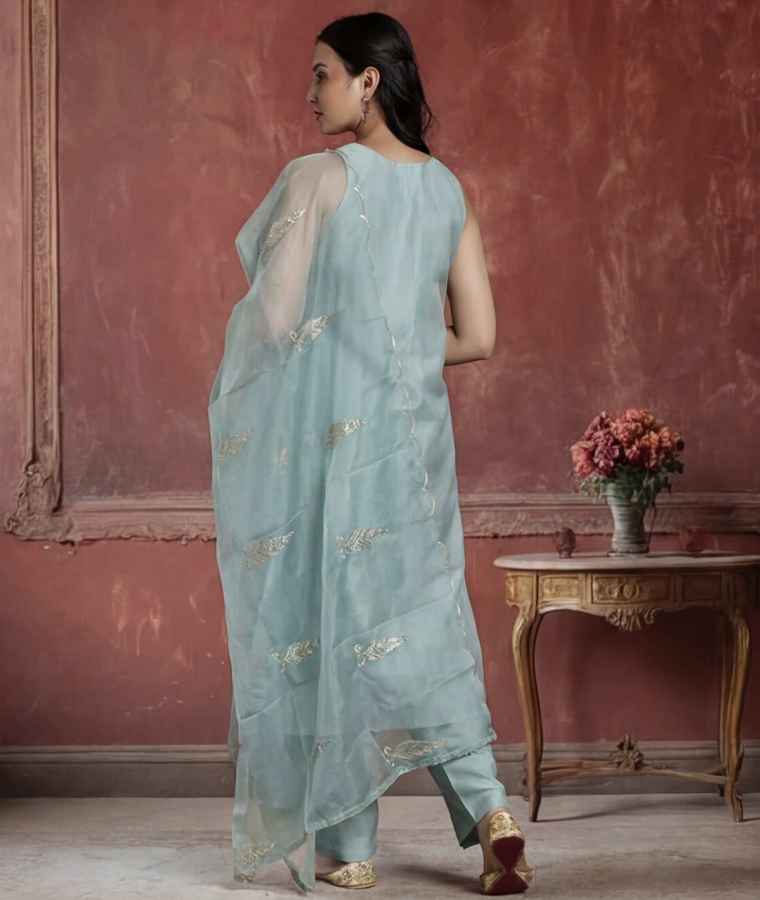 Kurta With Pant & Dupatta Ethnic Kurta Set For Women