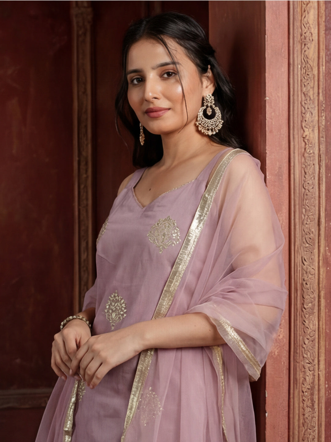 Kurta With Pant & Dupatta Ethnic Kurta Set For Women