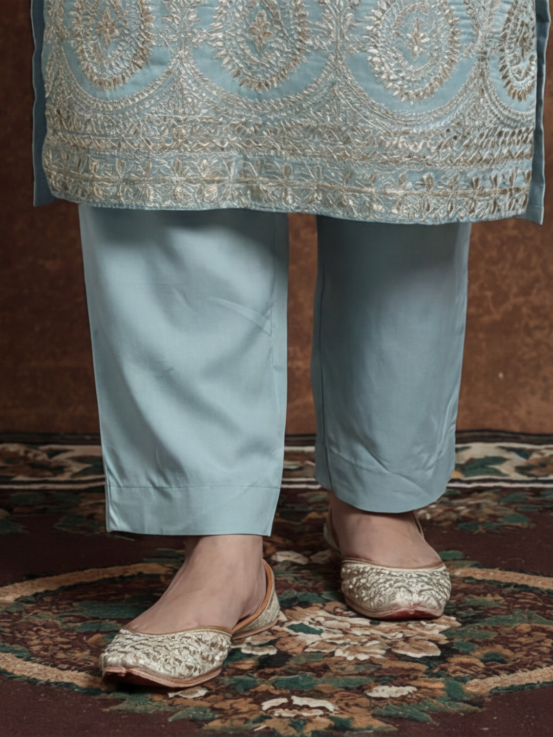 Kurta With Pant & Dupatta Ethnic Kurta Set For Women