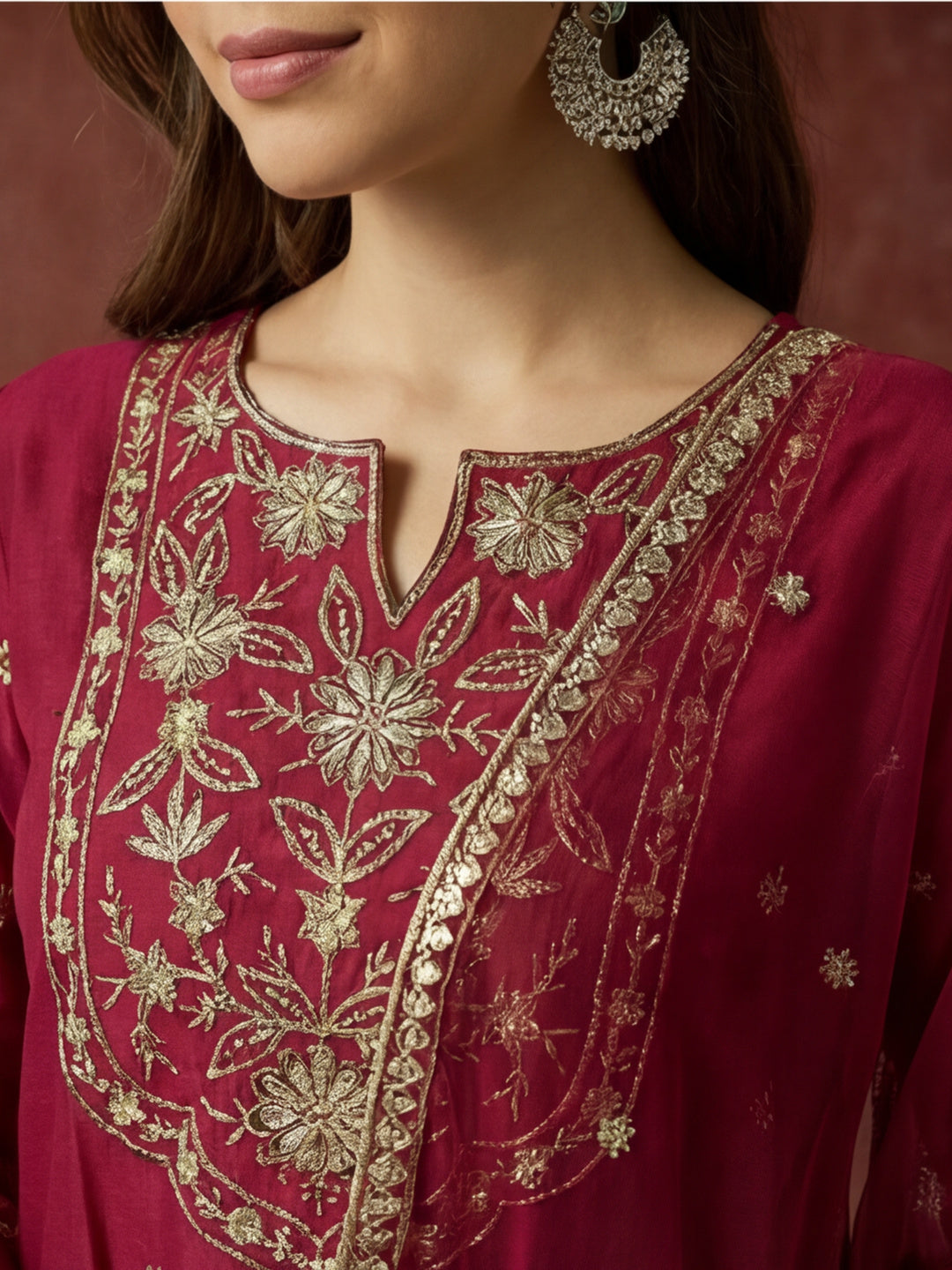 Kurta With Pant & Dupatta Ethnic Kurta Set For Women