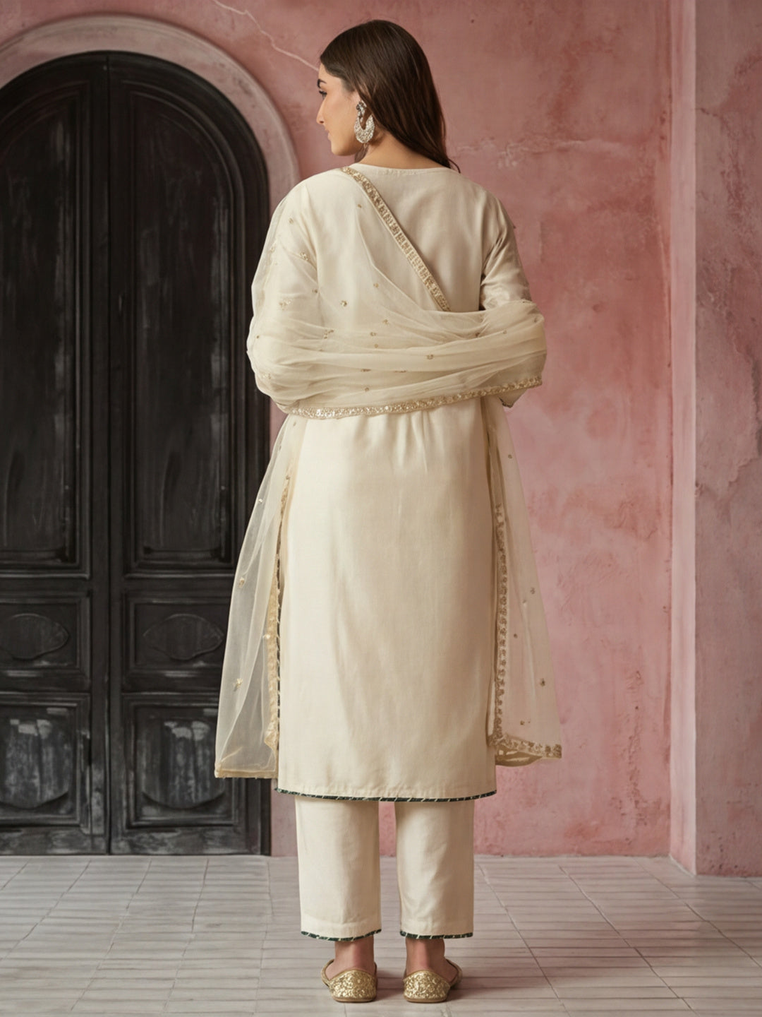 Kurta With Pant & Dupatta Ethnic Kurta Set For Women