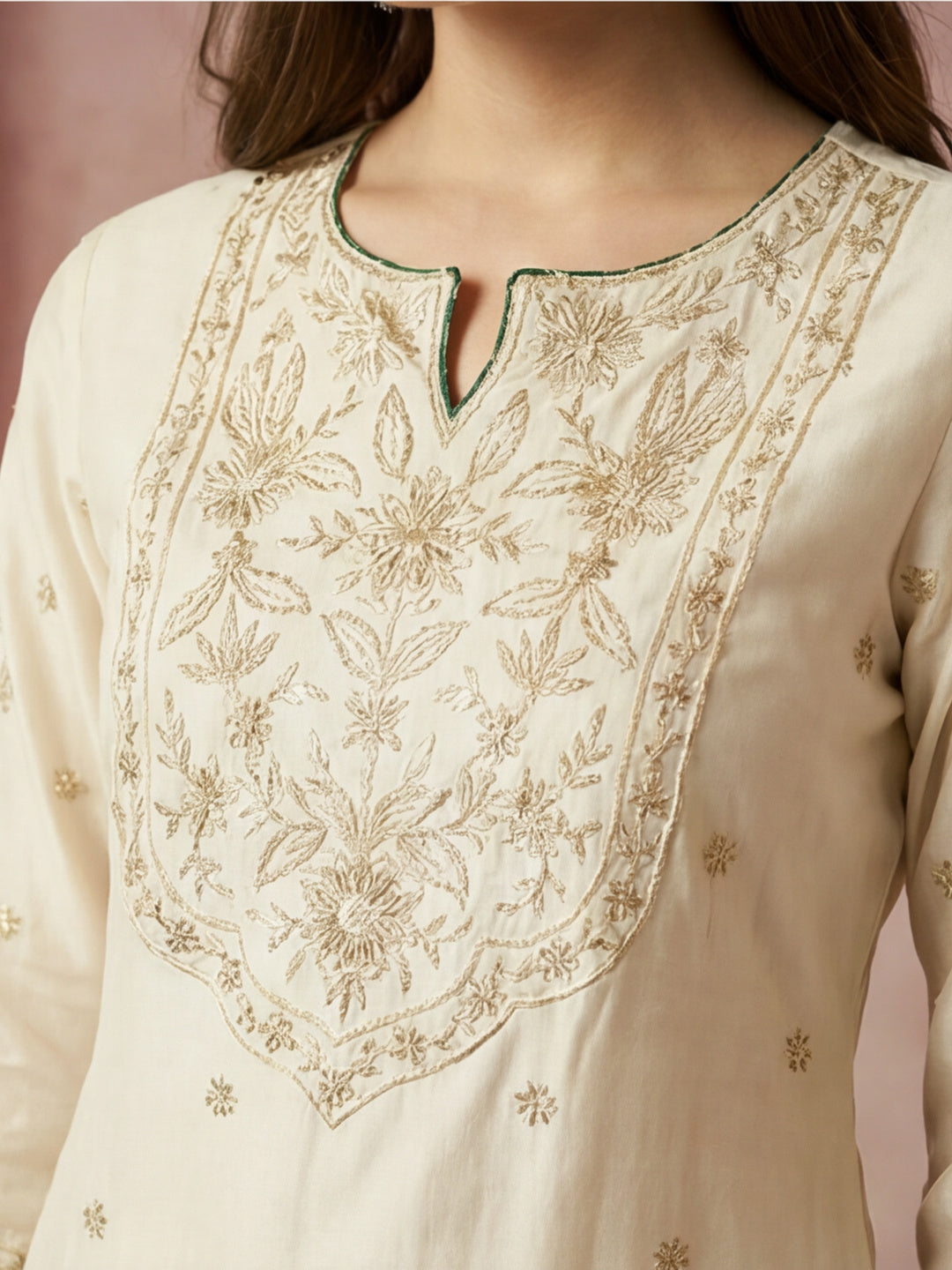 Kurta With Pant & Dupatta Ethnic Kurta Set For Women