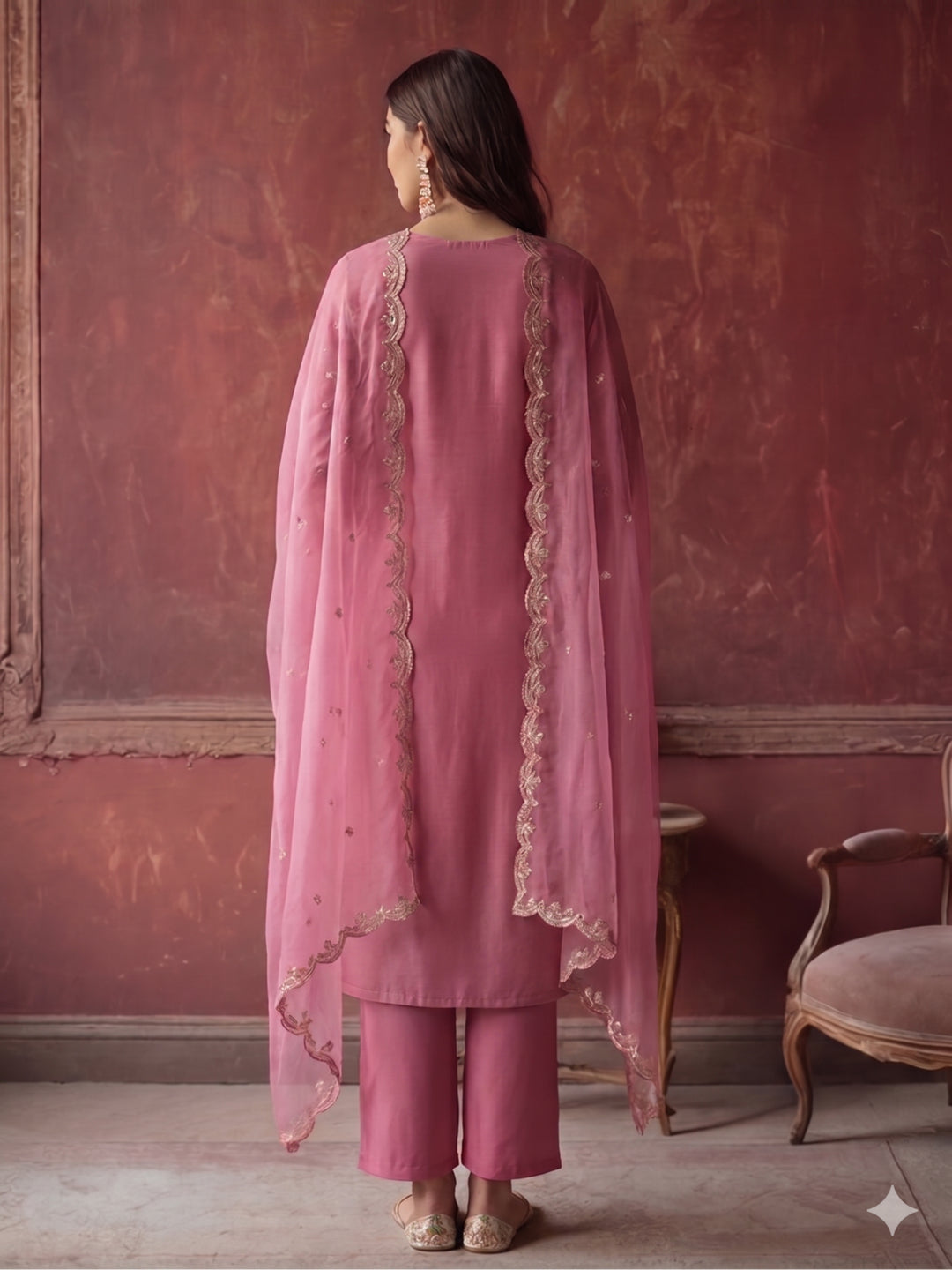 Kurta With Pant & Dupatta Ethnic Kurta Set For Women
