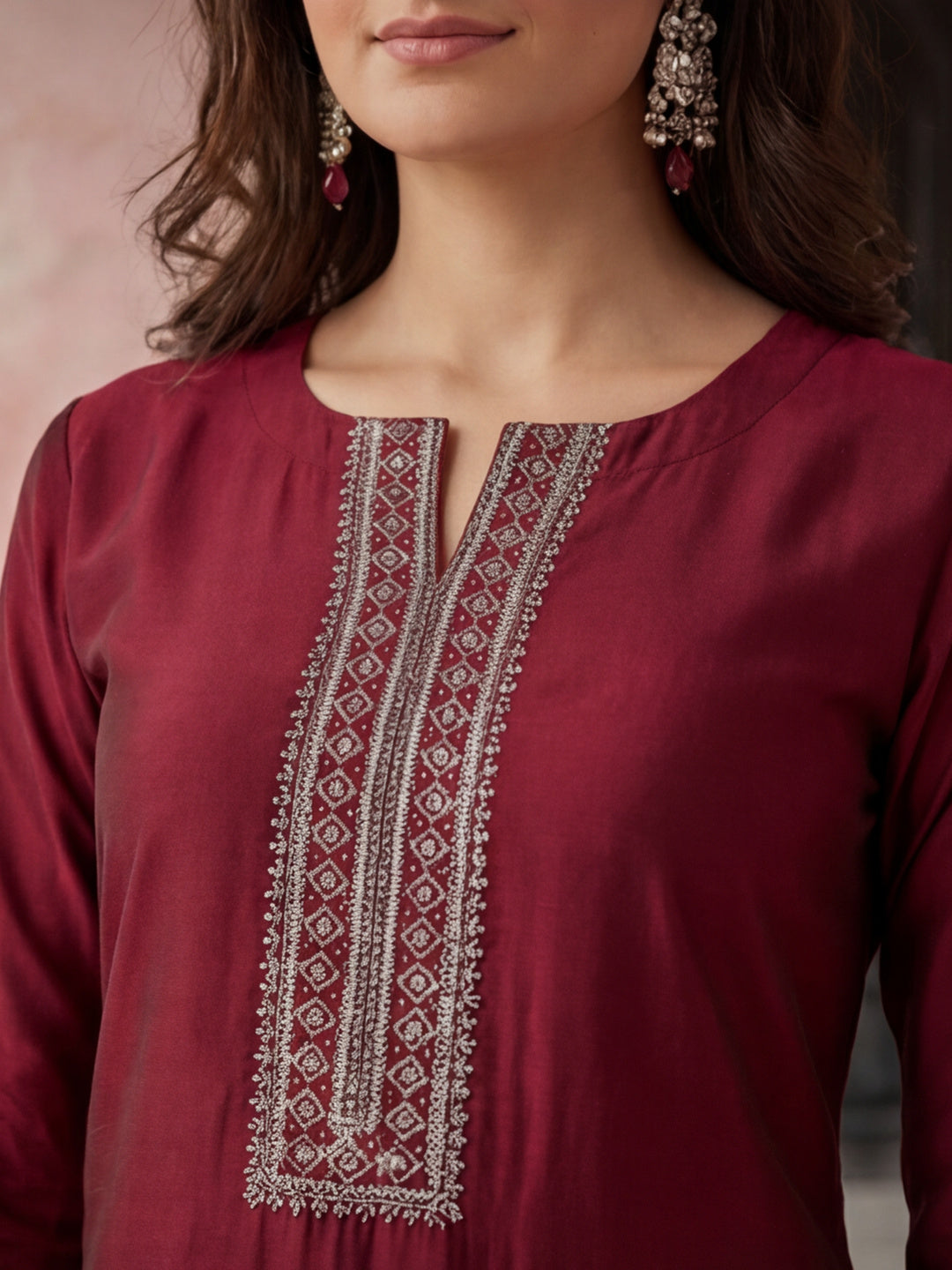Kurta With Pant & Dupatta Ethnic Kurta Set For Women