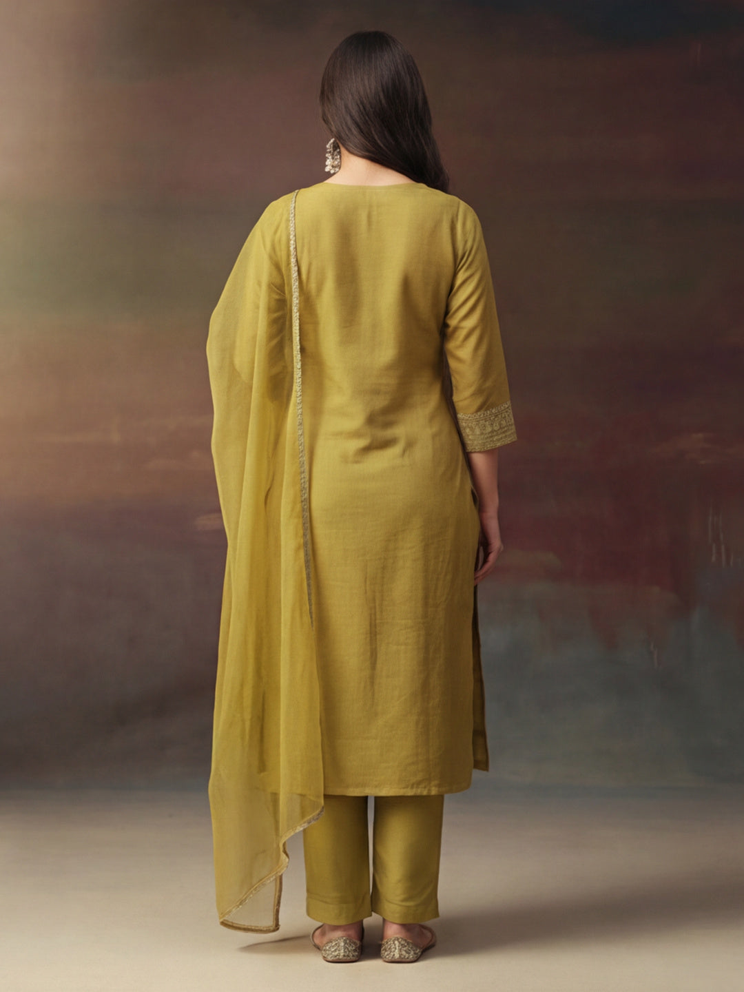 Kurta With Pant & Dupatta Ethnic Kurta Set For Women