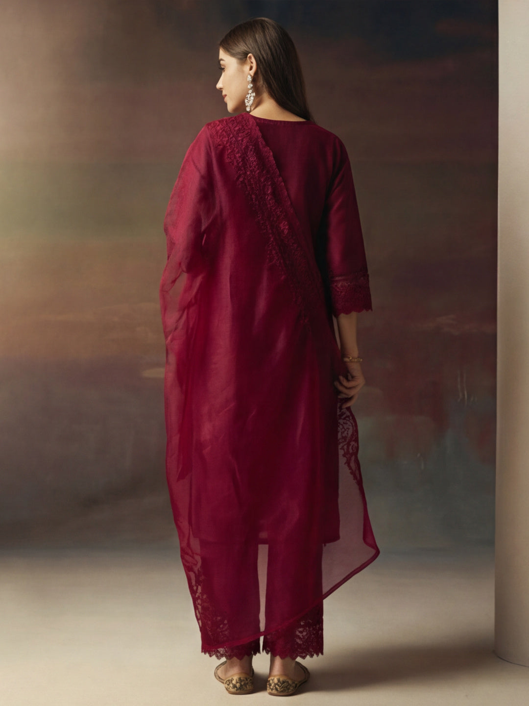 Kurta With Pant & Dupatta Ethnic Kurta Set For Women