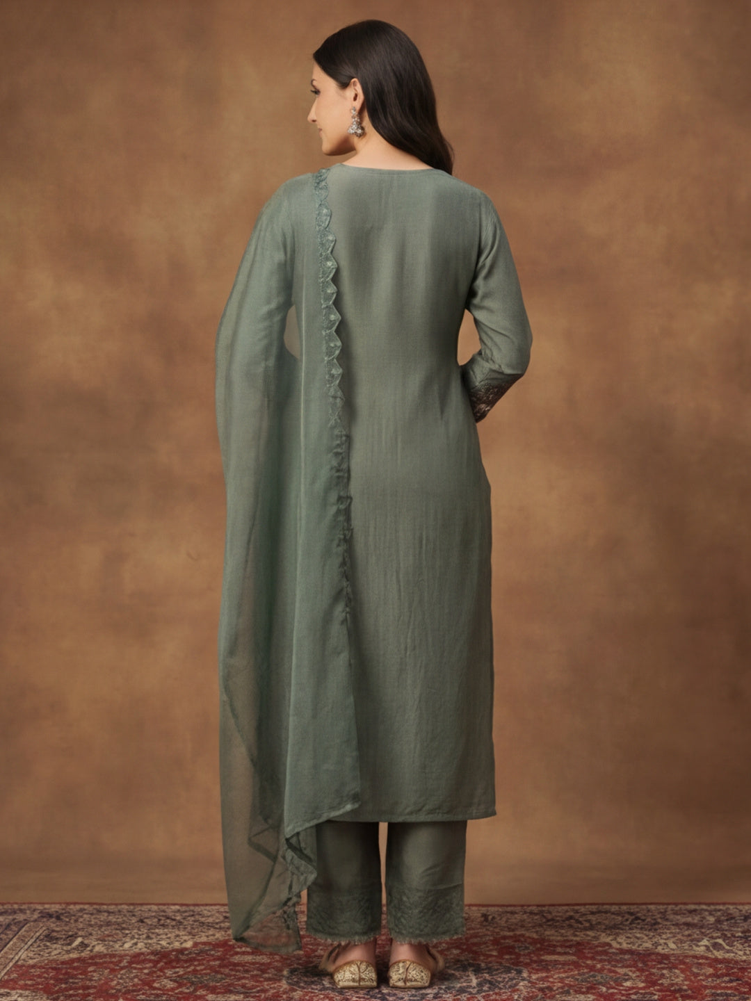 Kurta With Pant & Dupatta Ethnic Kurta Set For Women