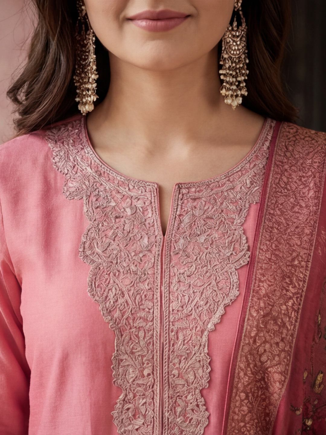 Kurta With Pant & Dupatta Ethnic Kurta Set For Women
