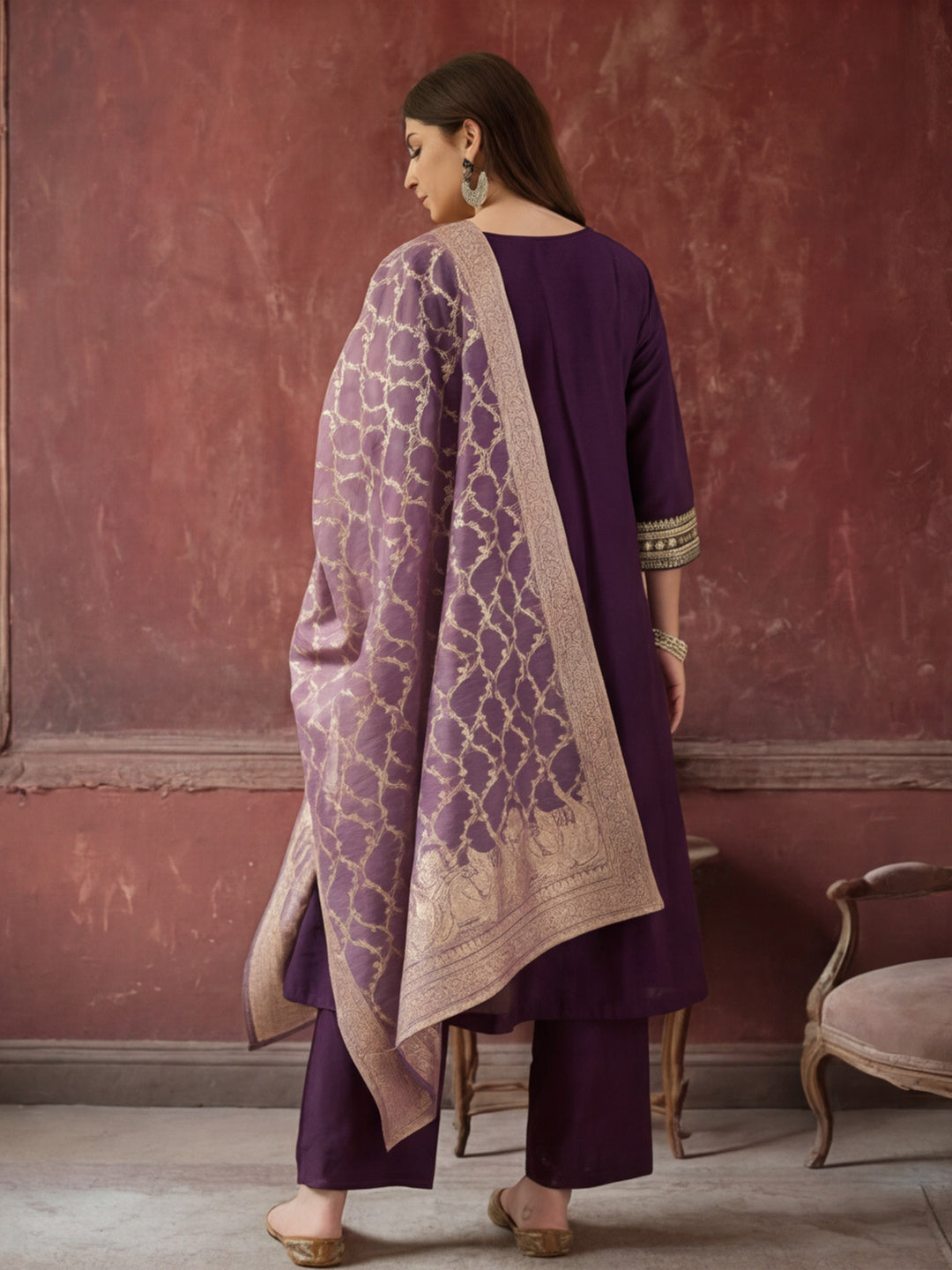 Kurta With Pant & Dupatta Ethnic Kurta Set For Women