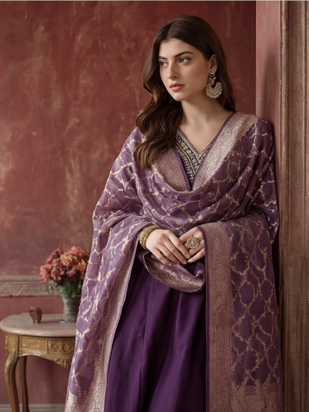 Kurta With Pant & Dupatta Ethnic Kurta Set For Women