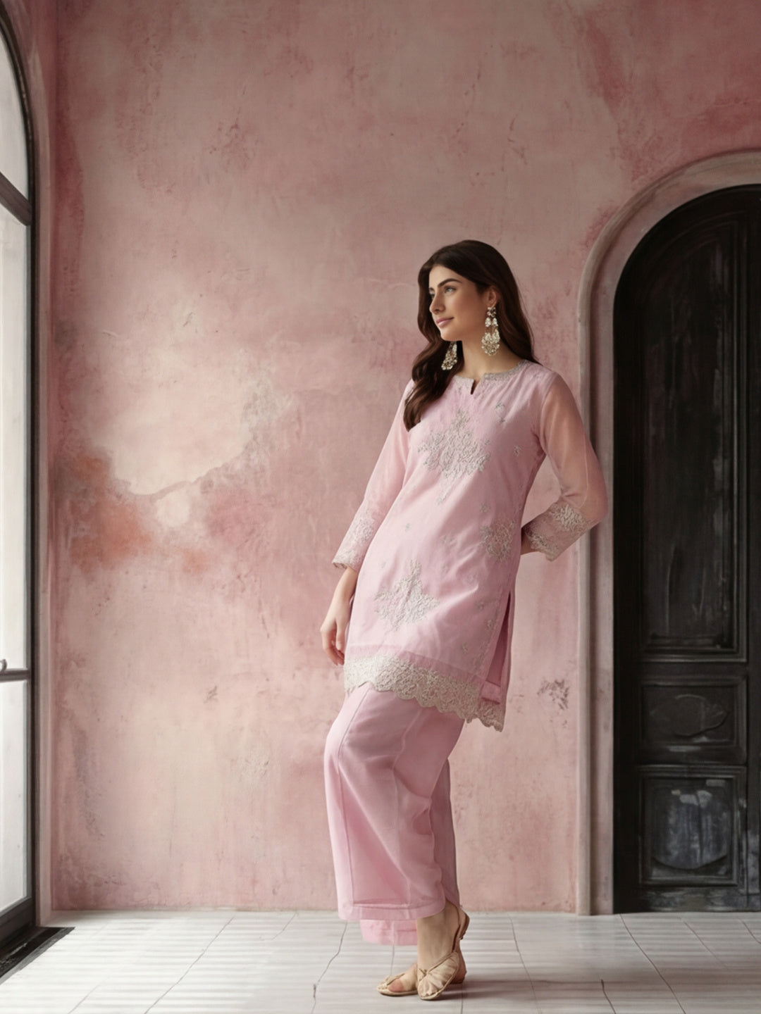 Kurta With Pant & Dupatta Ethnic Kurta Set For Women