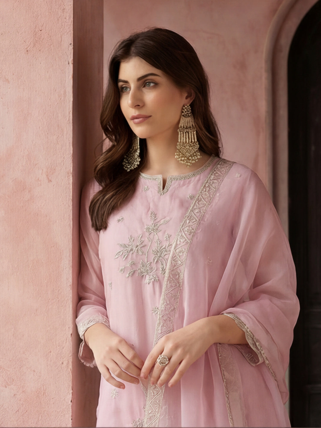 Kurta With Pant & Dupatta Ethnic Kurta Set For Women