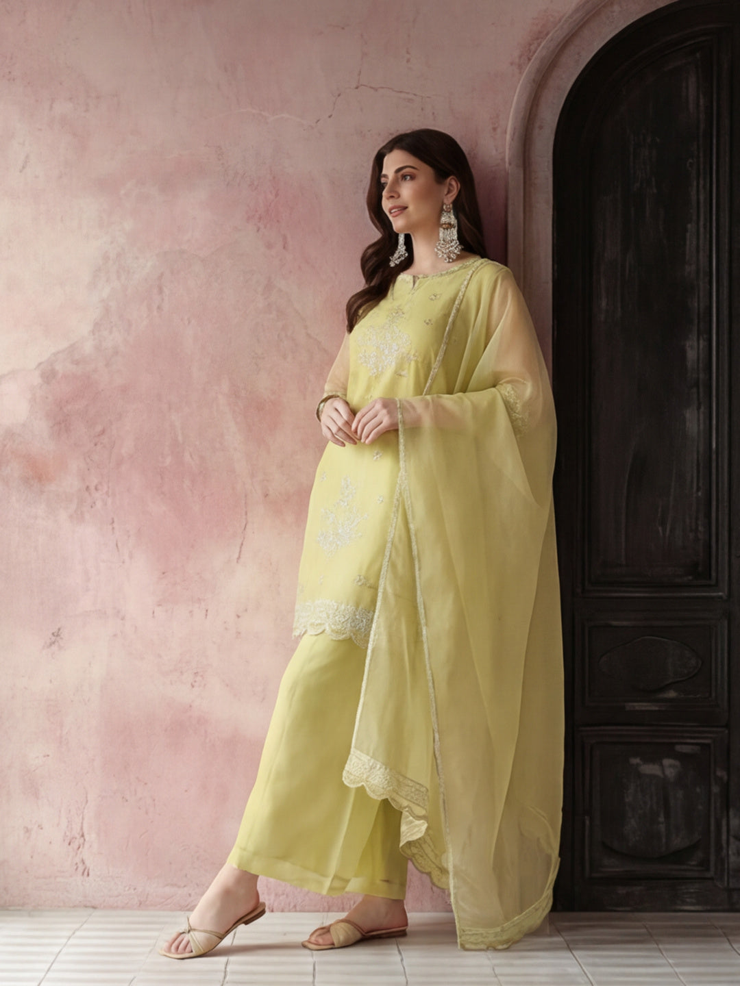 Kurta With Pant & Dupatta Ethnic Kurta Set For Women