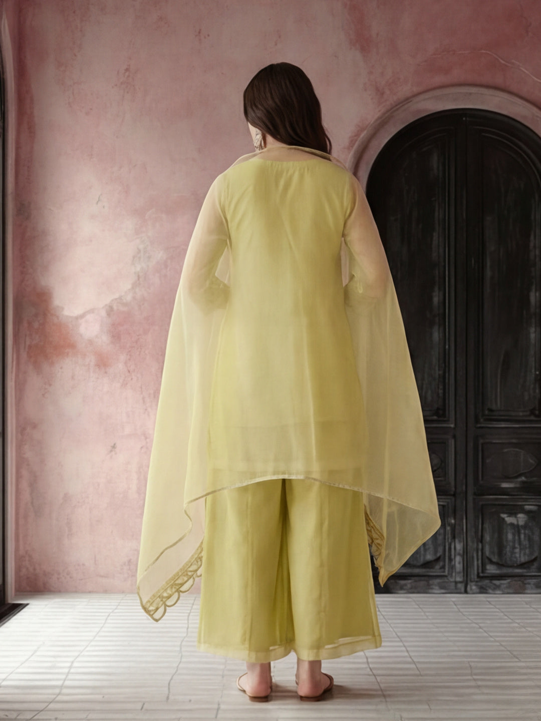 Kurta With Pant & Dupatta Ethnic Kurta Set For Women