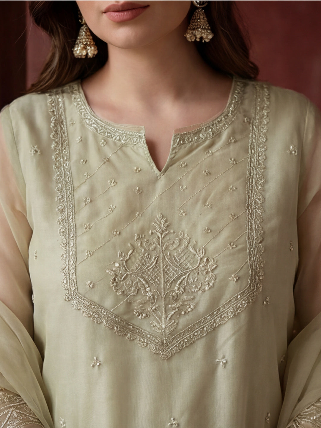 Kurta With Pant & Dupatta Ethnic Kurta Set For Women