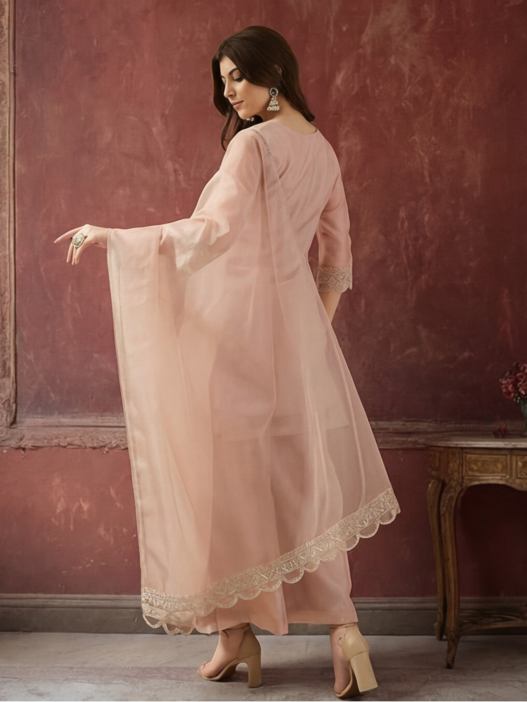 Kurta With Pant & Dupatta Ethnic Kurta Set For Women