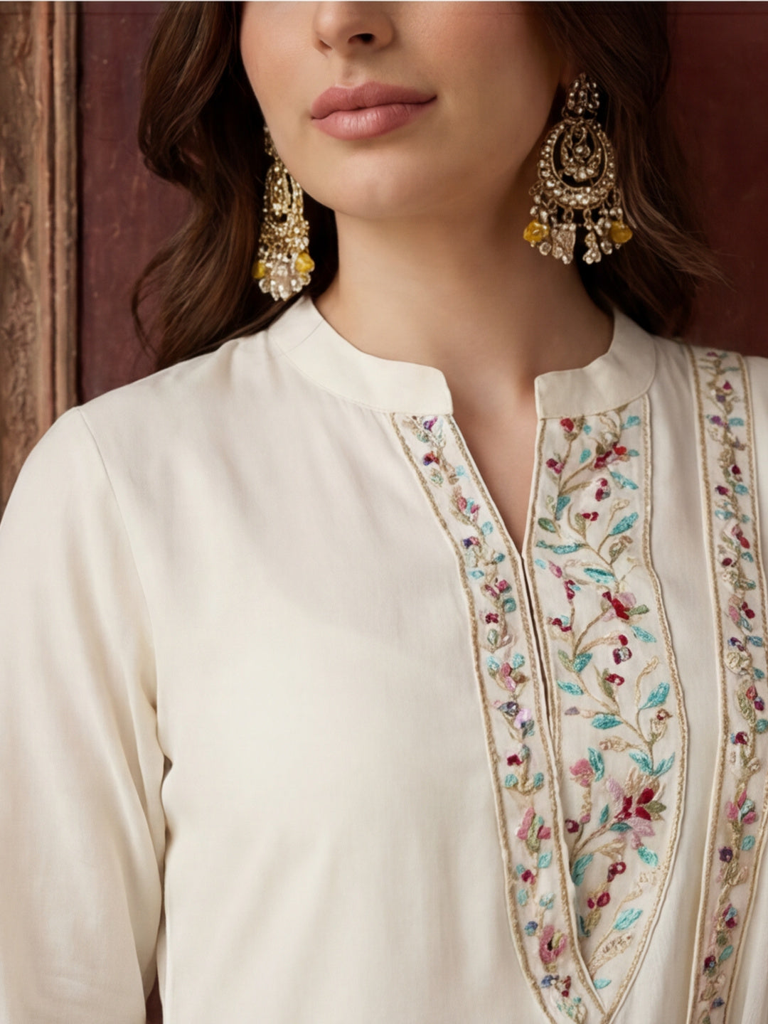 Kurta With Pant & Dupatta Ethnic Kurta Set For Women