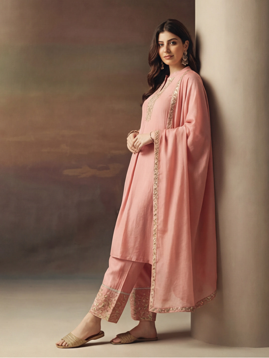 Kurta With Pant & Dupatta Ethnic Kurta Set For Women