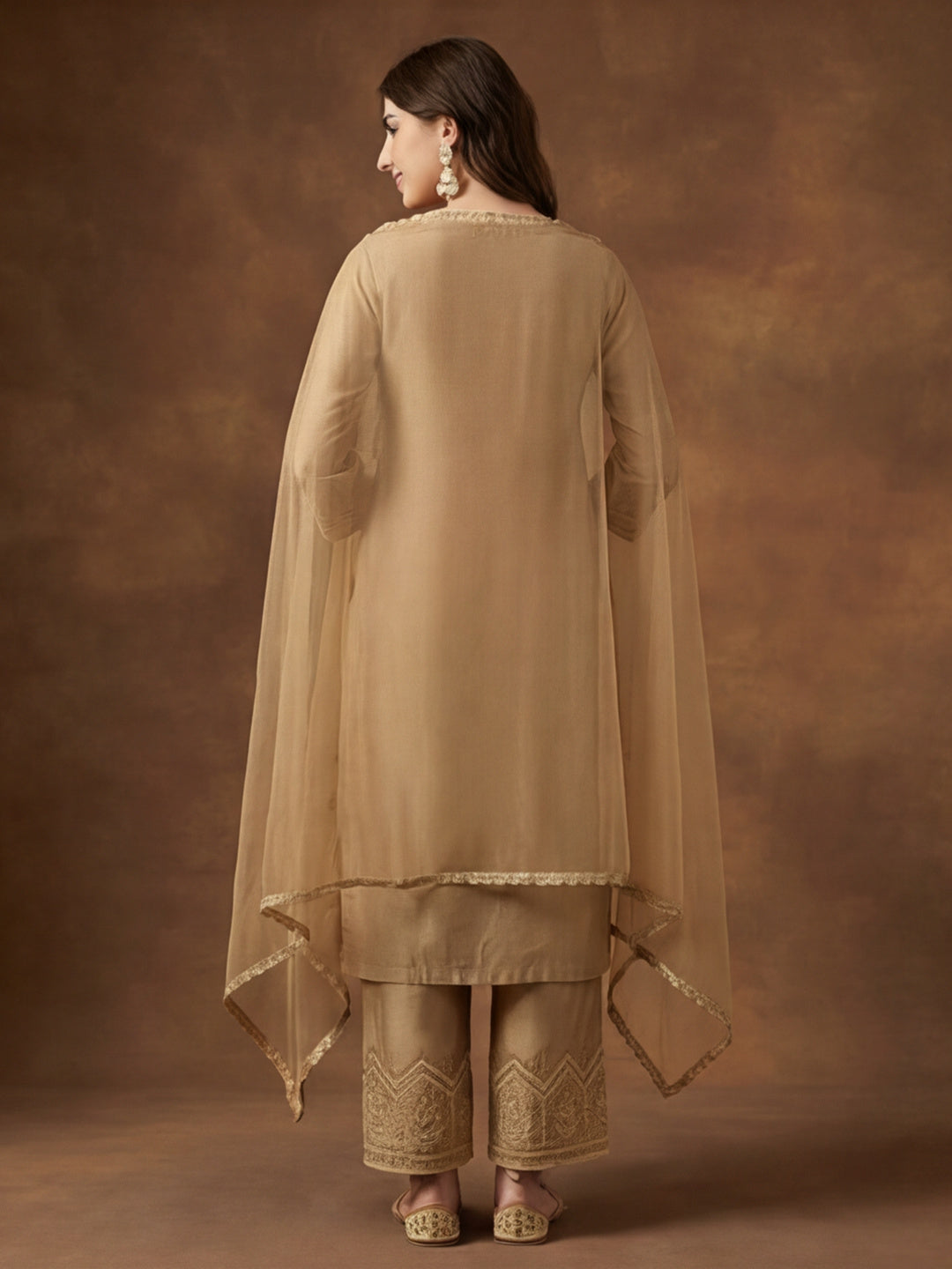 Kurta With Pant & Dupatta Ethnic Kurta Set For Women