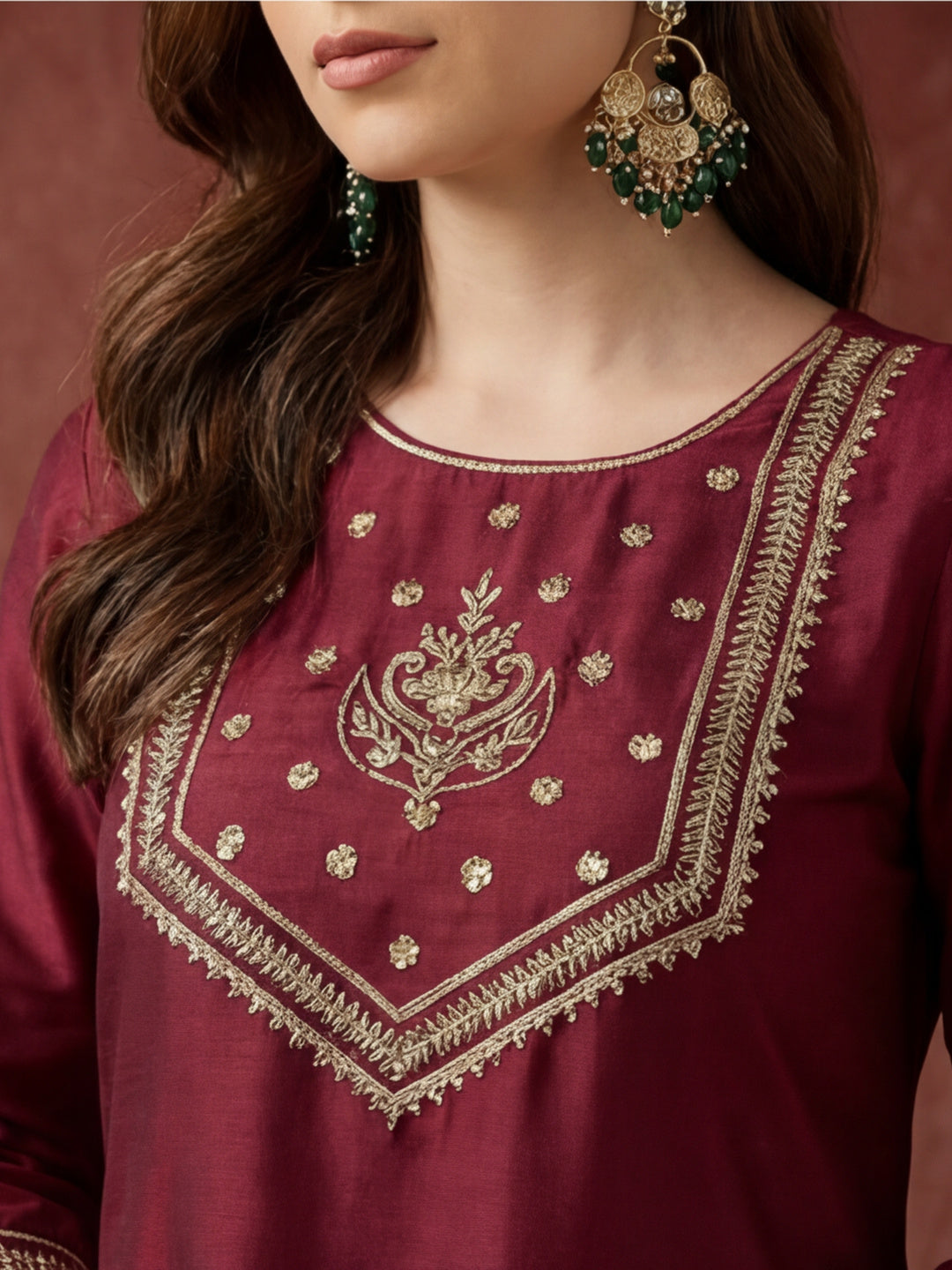 Kurta With Pant & Dupatta Ethnic Kurta Set For Women
