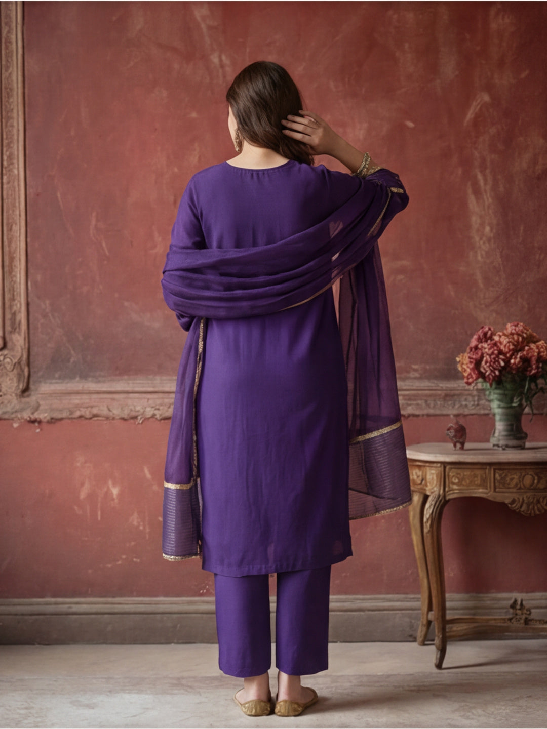 Kurta With Pant & Dupatta Ethnic Kurta Set For Women