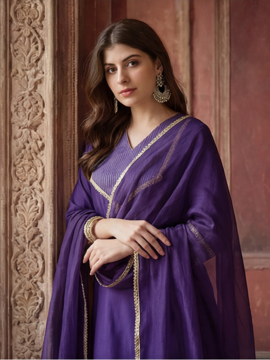 Kurta With Pant & Dupatta Ethnic Kurta Set For Women