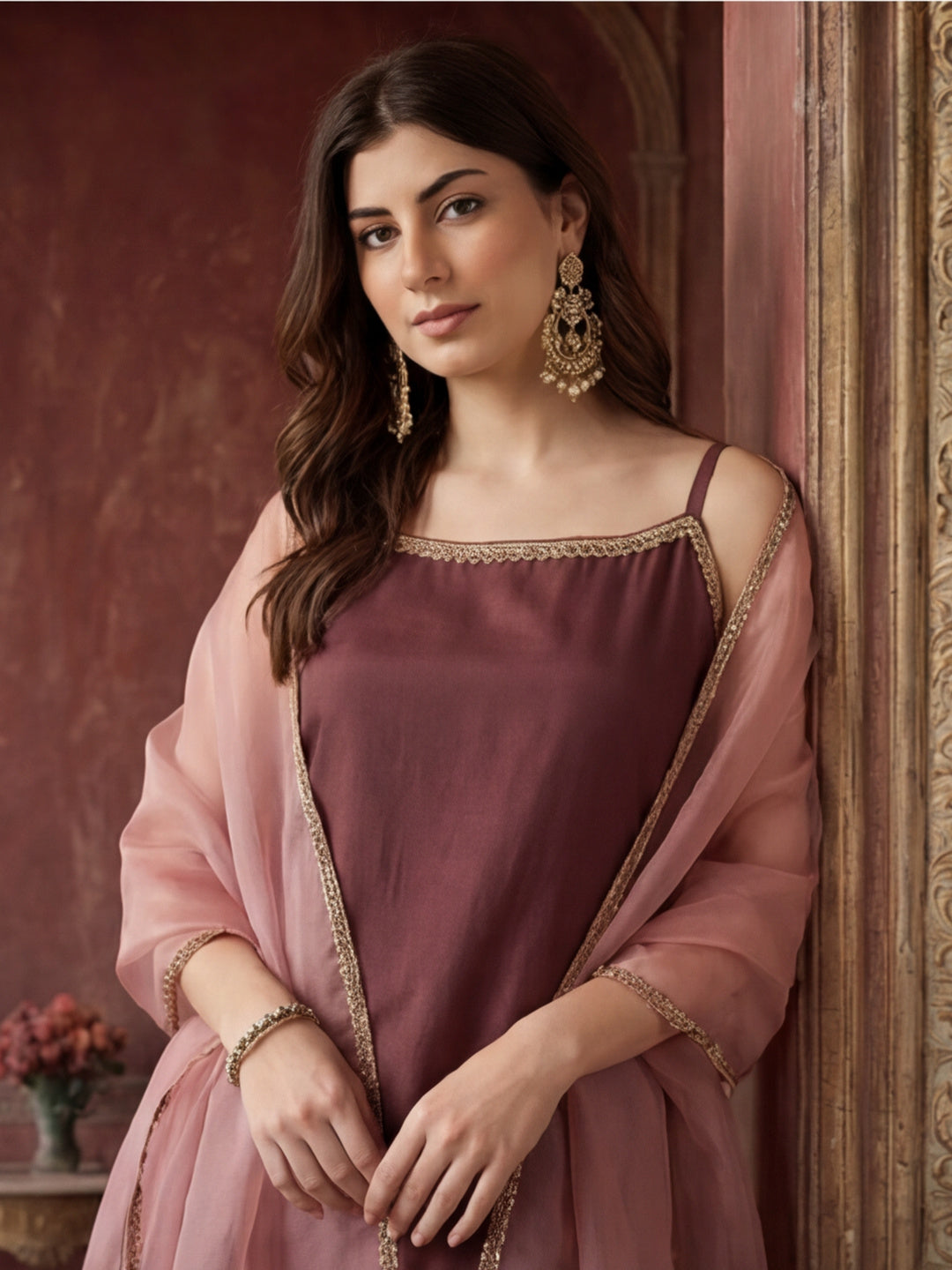 Kurta With Pant & Dupatta Ethnic Kurta Set For Women