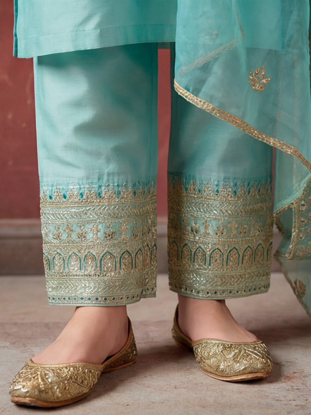 Kurta With Pant & Dupatta Ethnic Kurta Set For Women