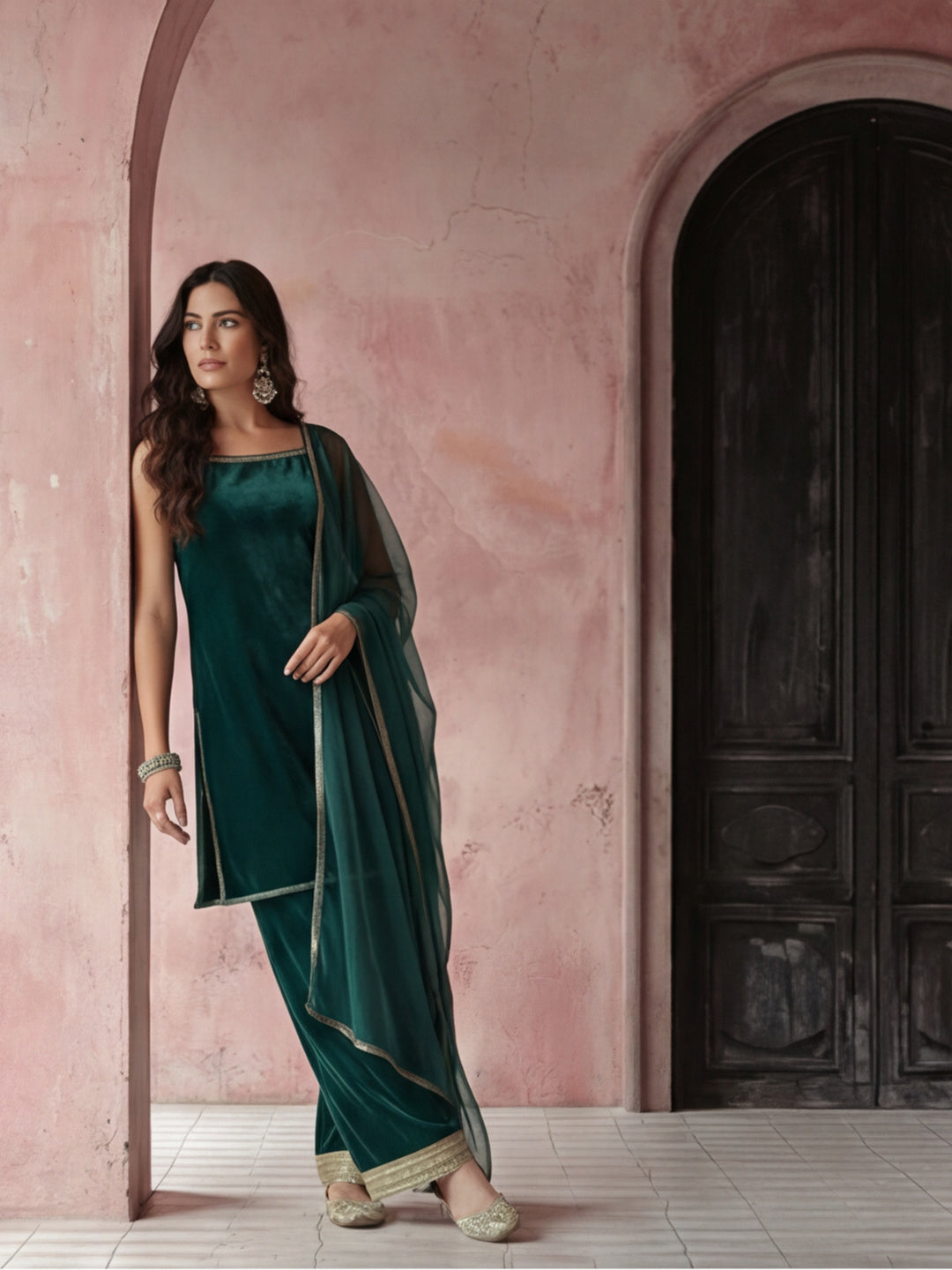 Kurta With Pant & Dupatta Ethnic Kurta Set For Women